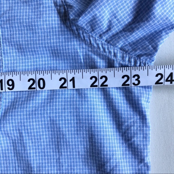 CHAPS Blue Short Sleeve Button Down Collar Shirt L - Picture 5 of 7